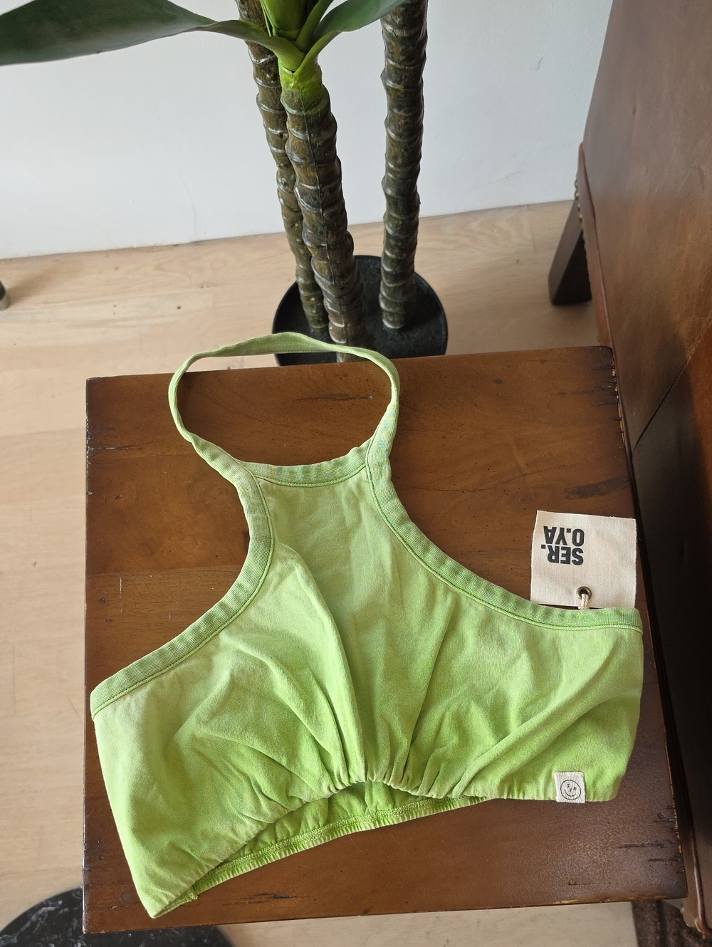 SER.O.YA Nellie Halter Tank Top Green XS